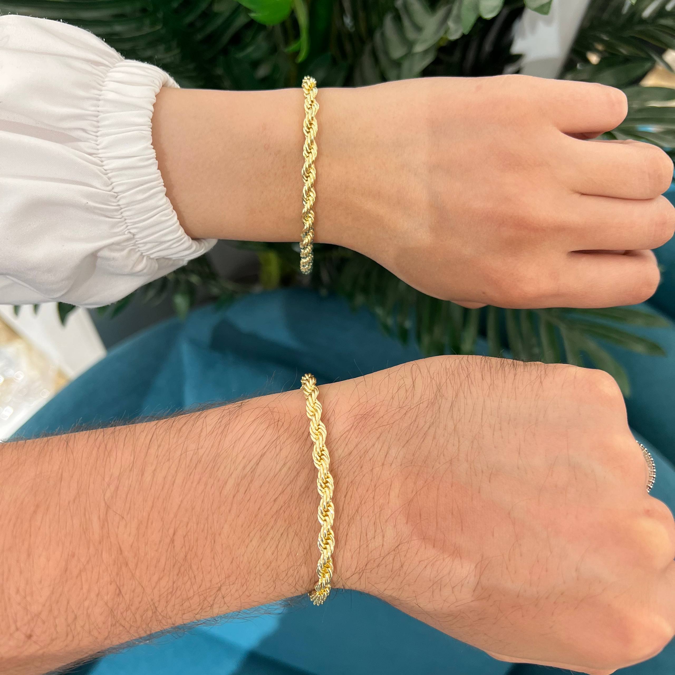 Rope twisted braided bracelet