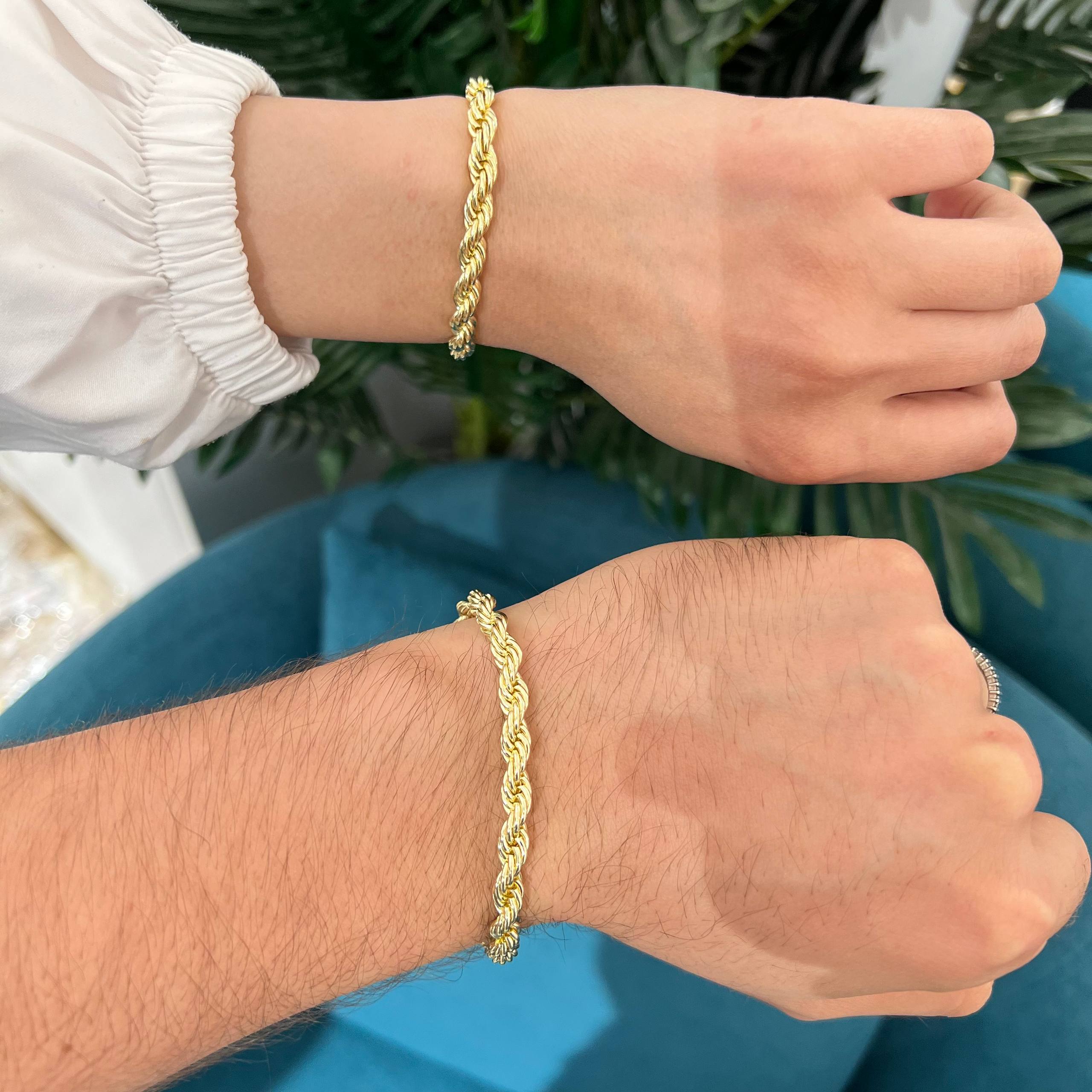 Rope twisted braided bracelet