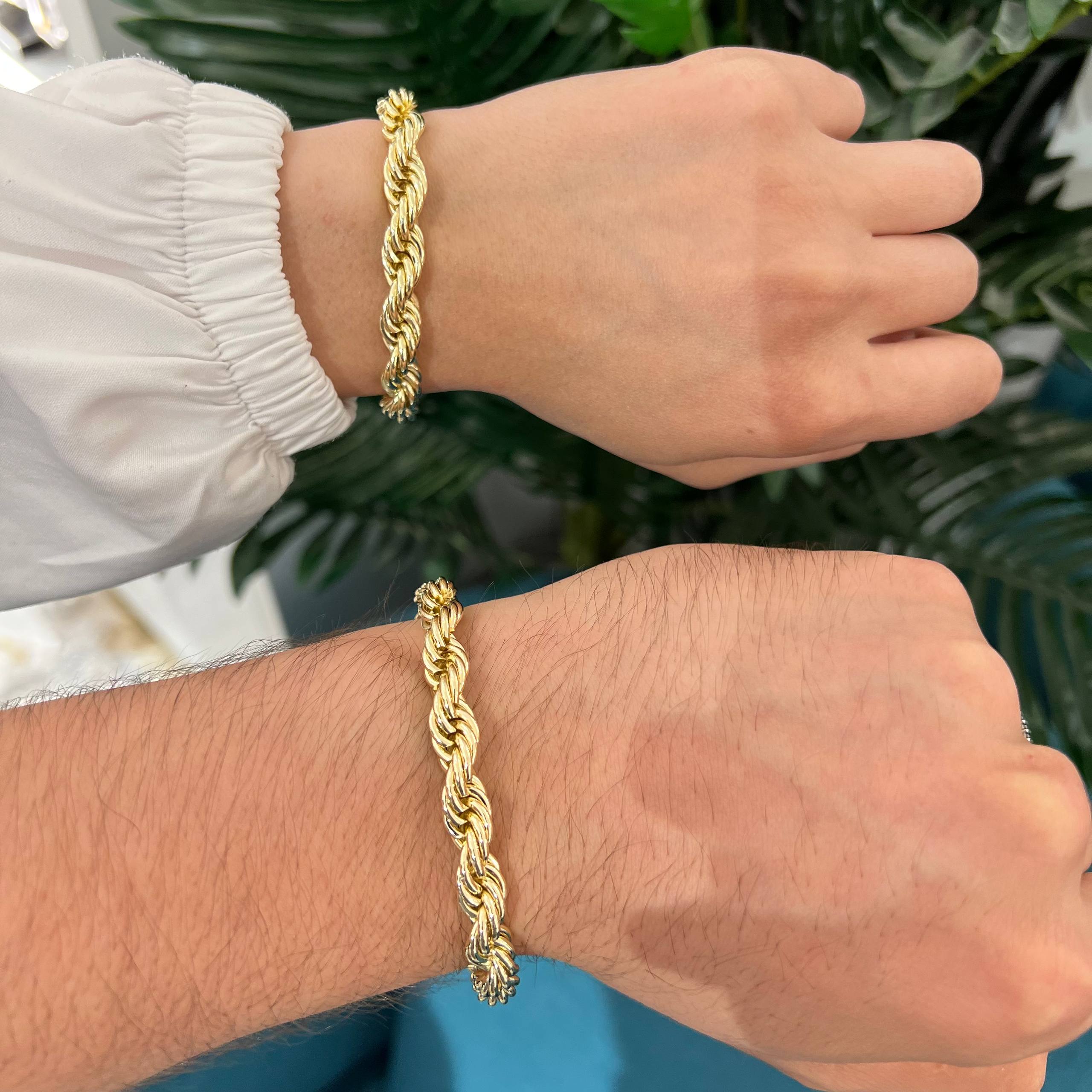 Rope twisted braided bracelet