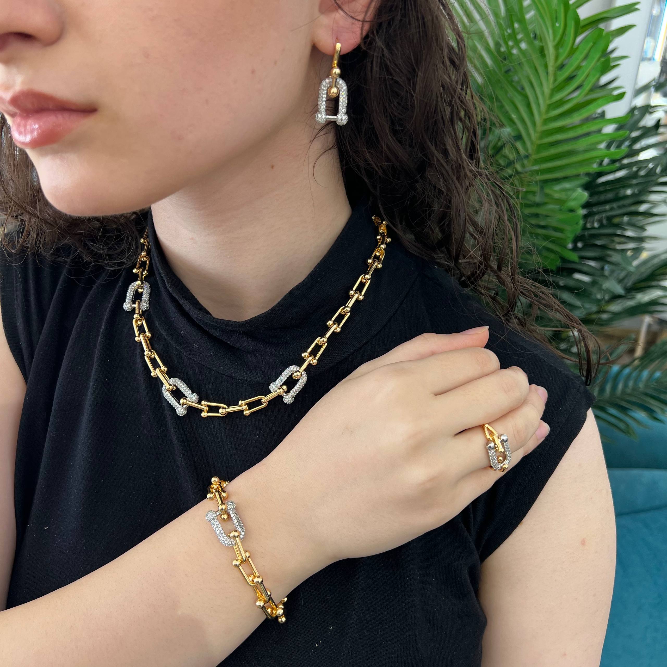 Hybrid tiffany set-18k gold