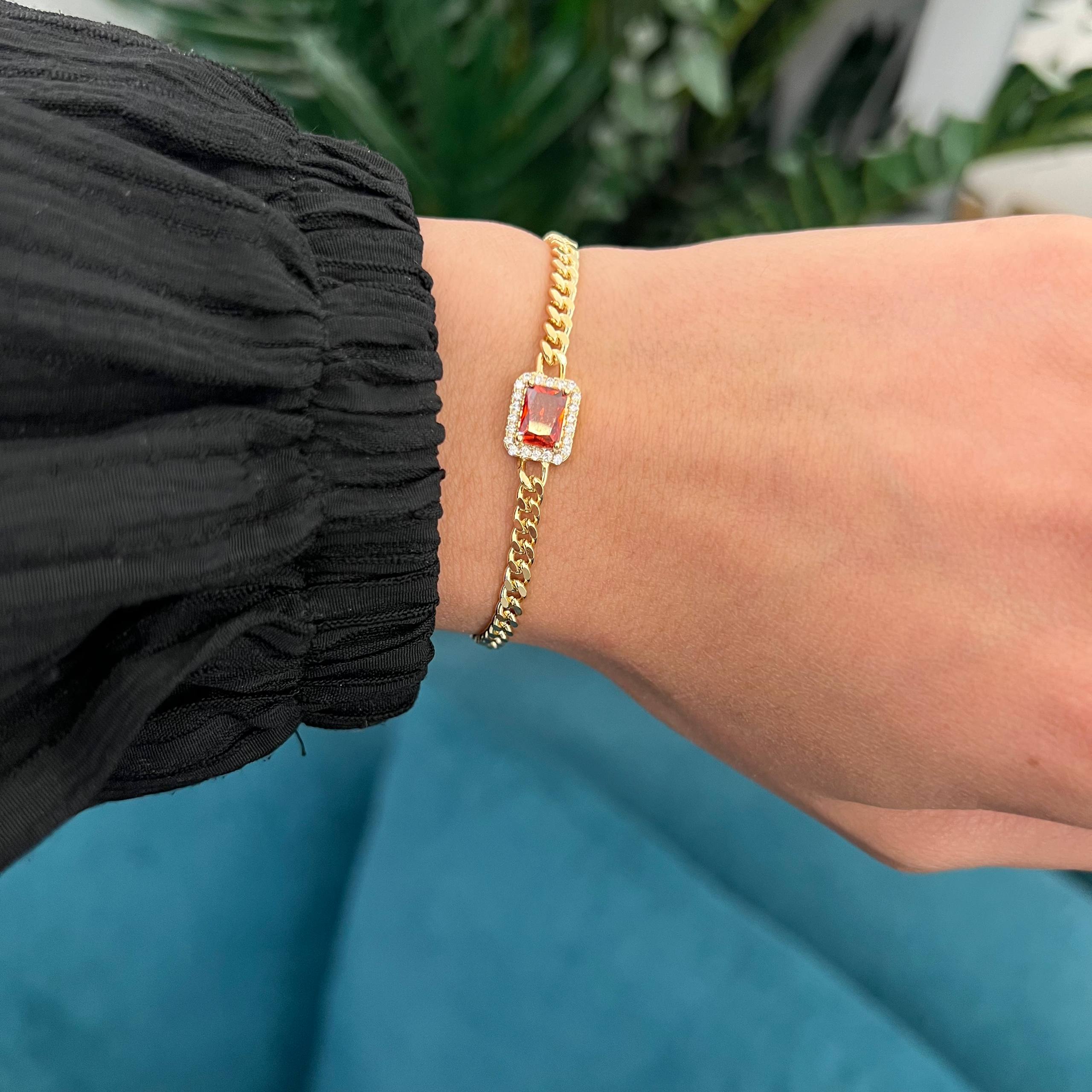 stone frame Glow Gemstone Bracelet β¨