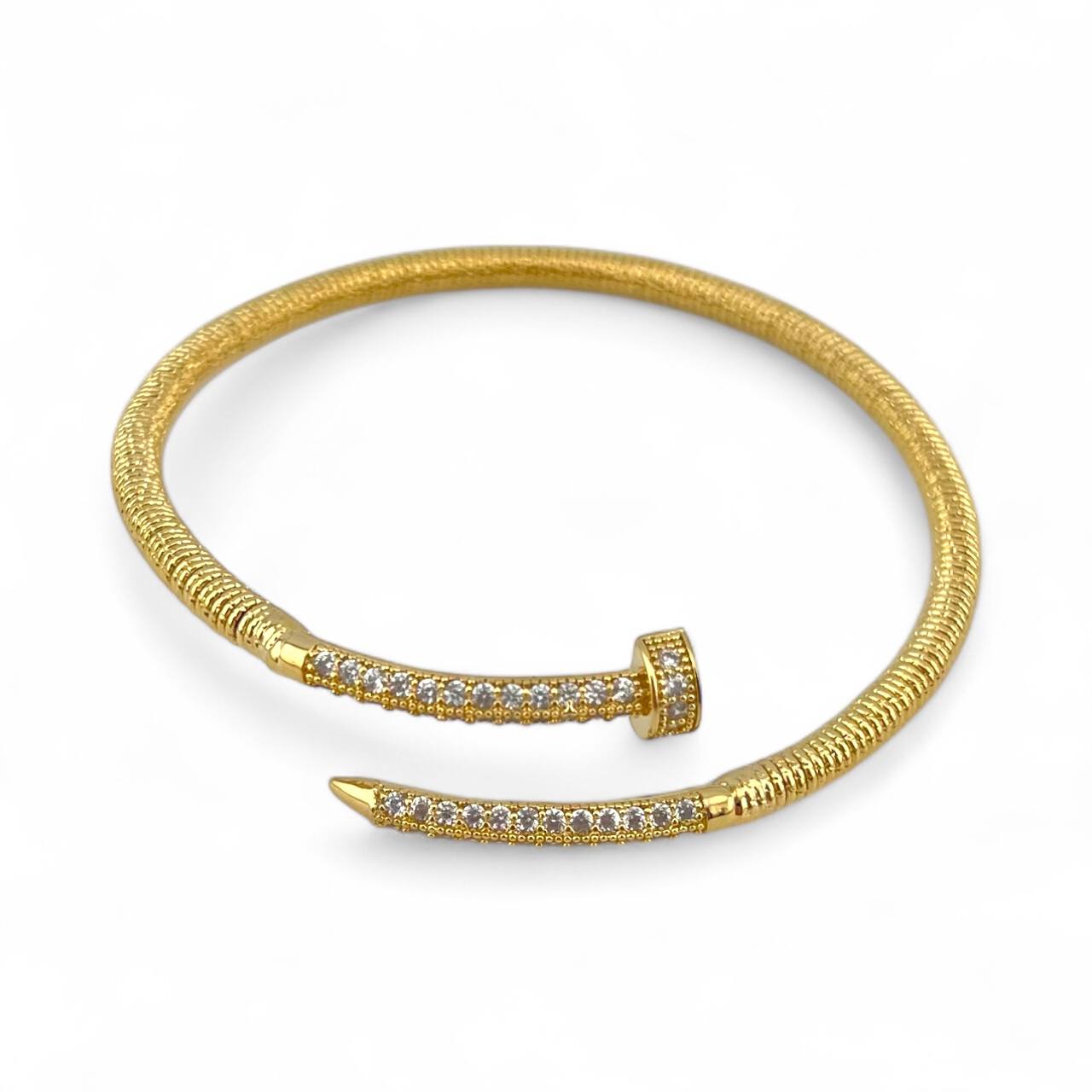 MOSMAR Cobra Nail Bangle – Full Strass Edition