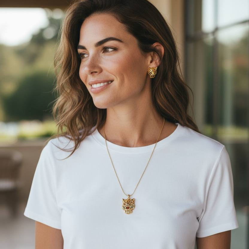 Tiger Set –earrings and necklace