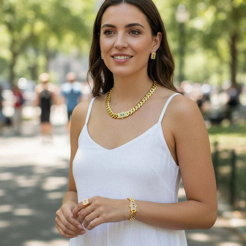 Monaco Cuban Set – Make a Statement in Gold 💰