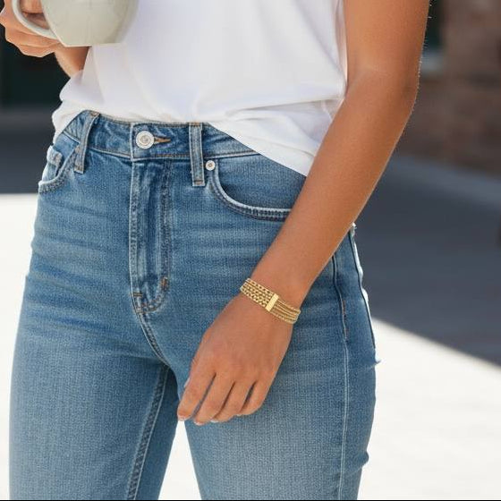 Simple Multi-chain “Golden Layer" Bracelet ✨