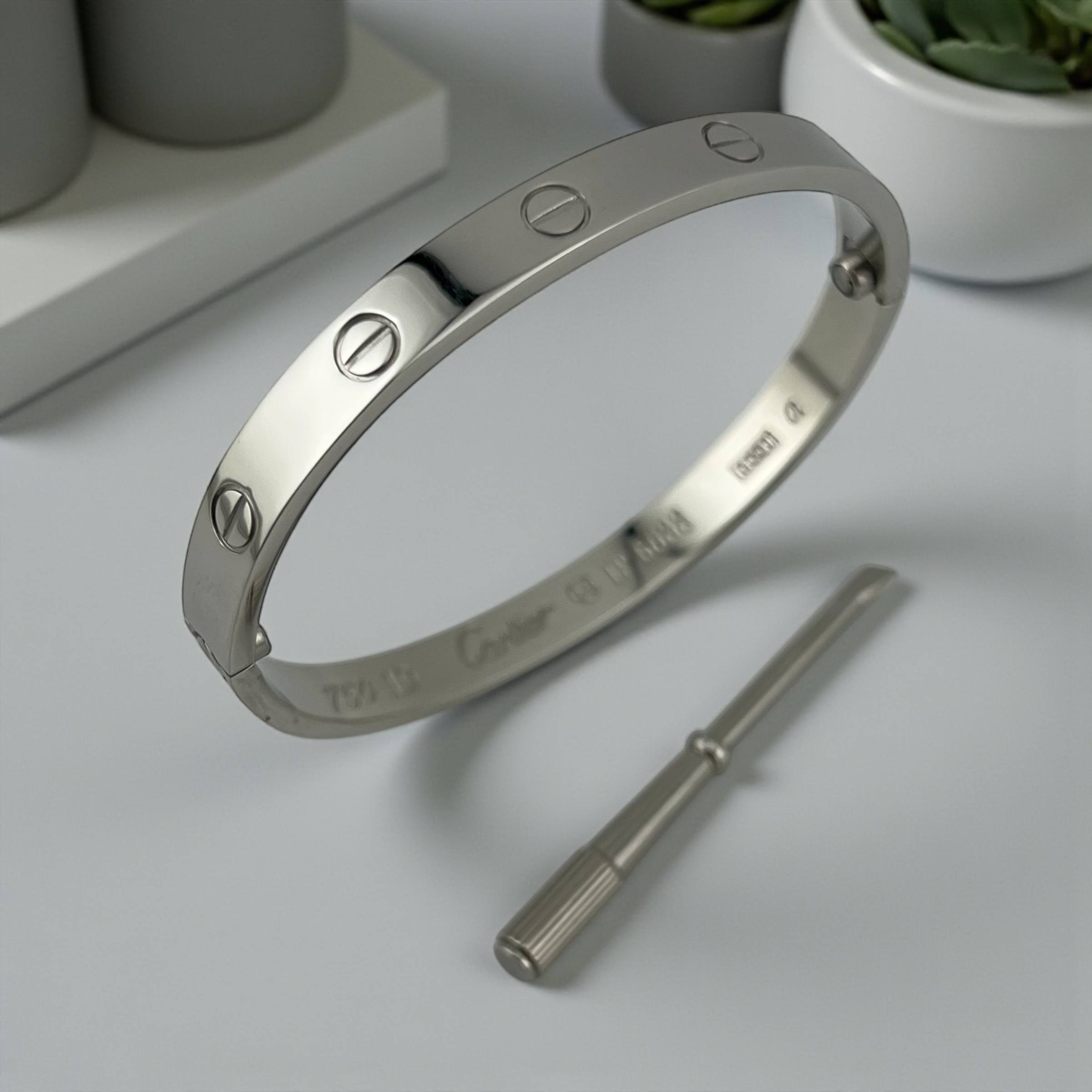 Fadar Cartier with screw-driver silver color bangle
