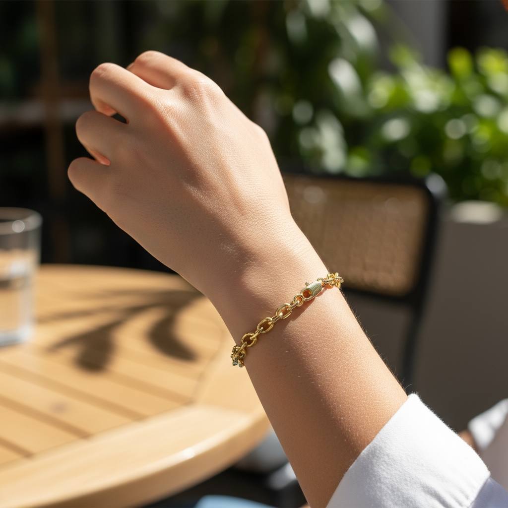 Classic Gold Link Chain Bracelet 🔗