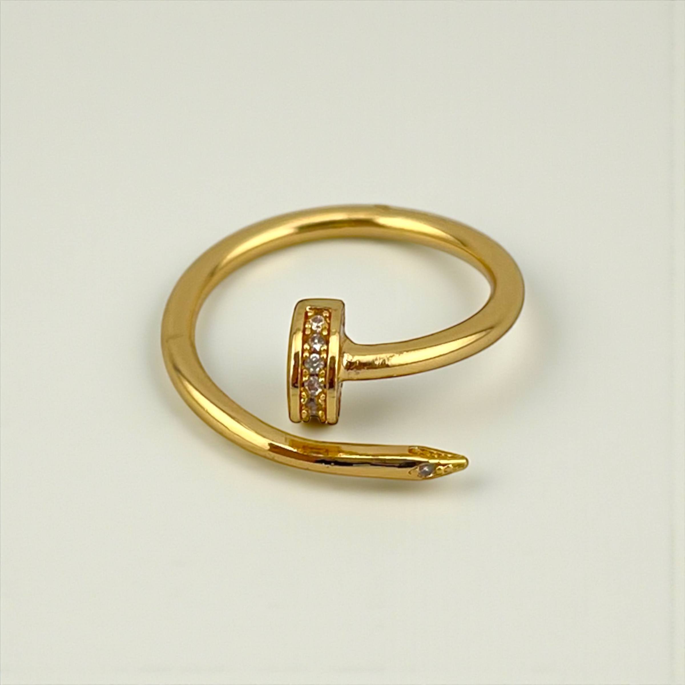 🔩cartier Gold Twist Nail Ring