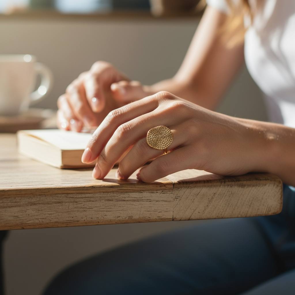 ✨wavy Ripple Texture Ring