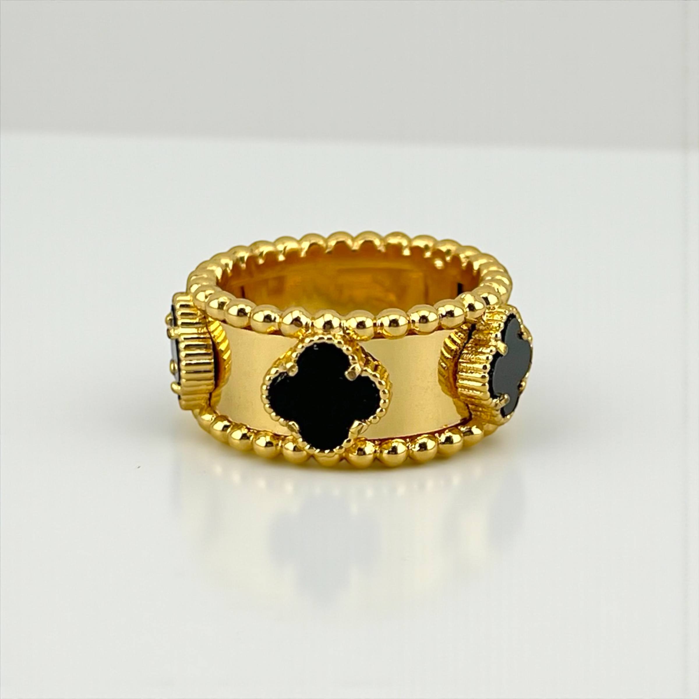 vancleef Bloom Beaded Band Ring