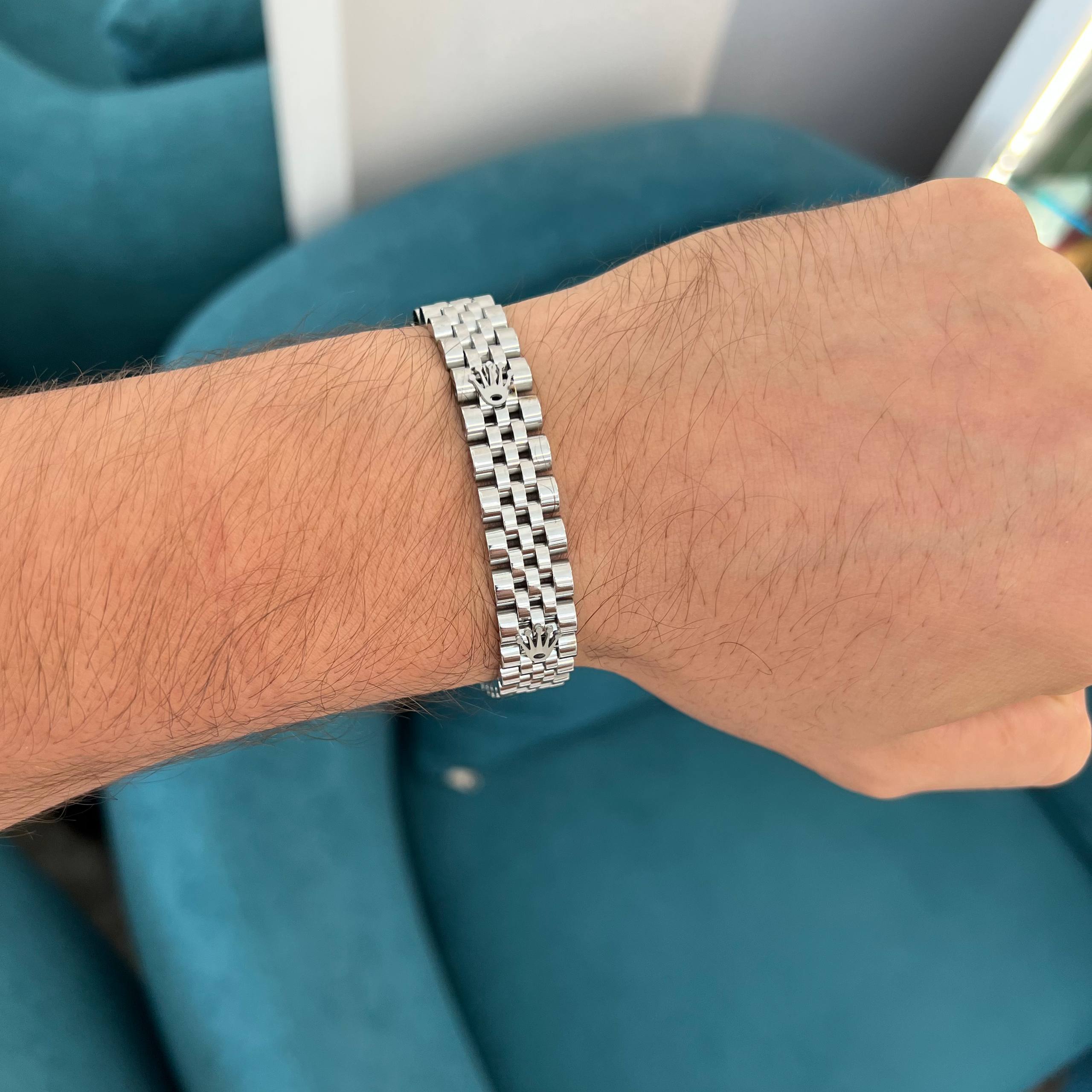 👑 Rolex Stainless Steel Bracelet –Accent Edition