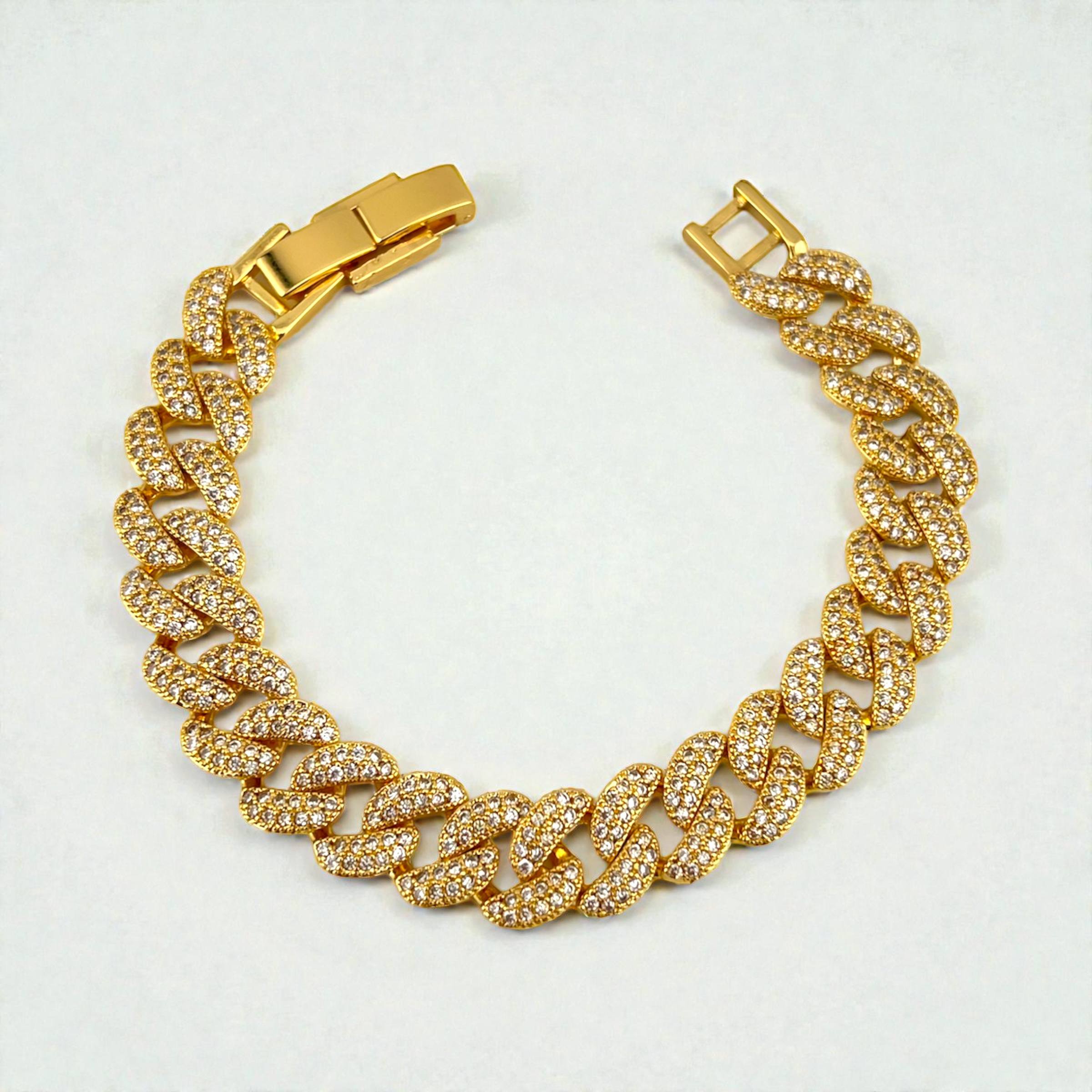 strass Cuban Link chain Bracelet ✨