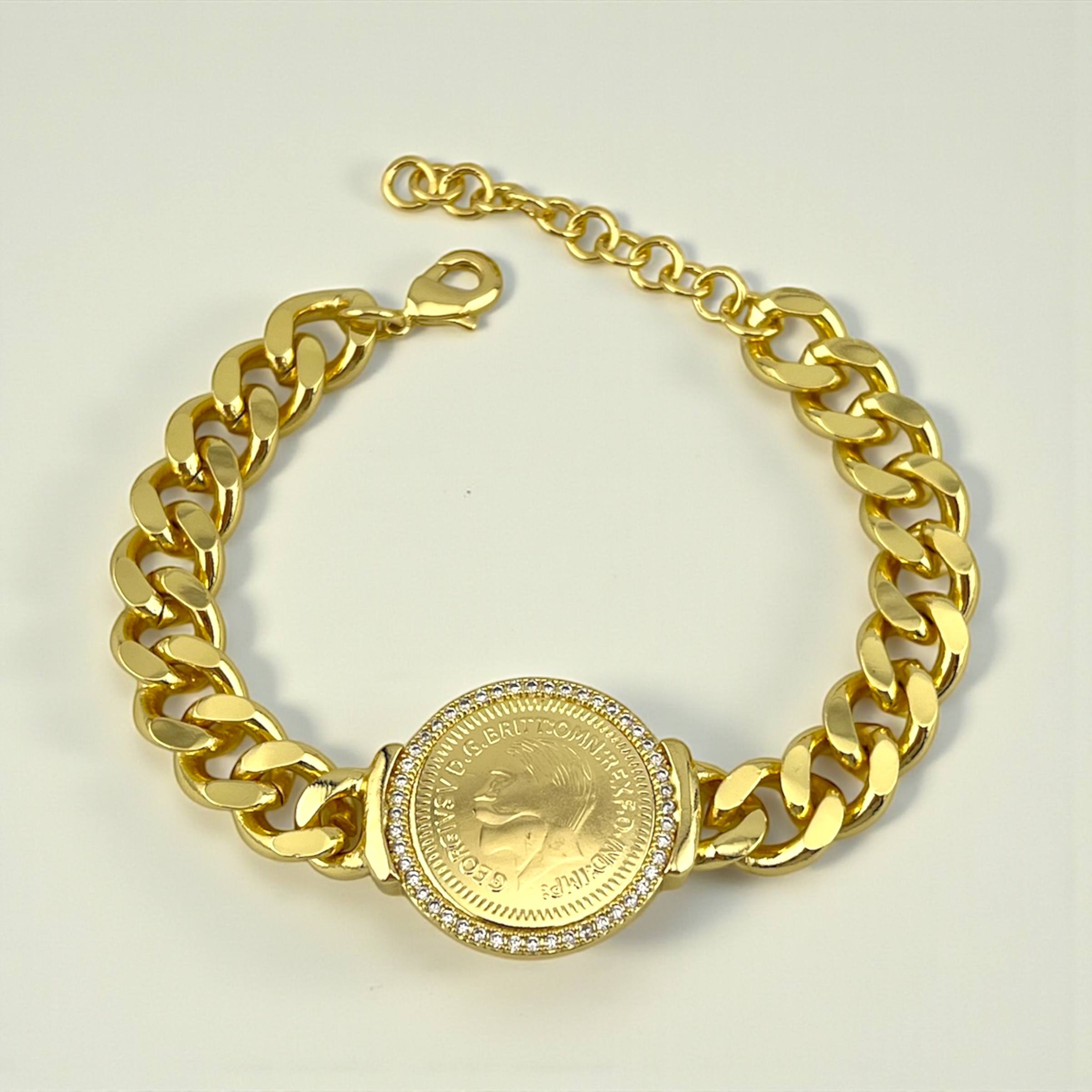 ✨ Lira Royale Bracelet – Gold Coin Heritage Edition