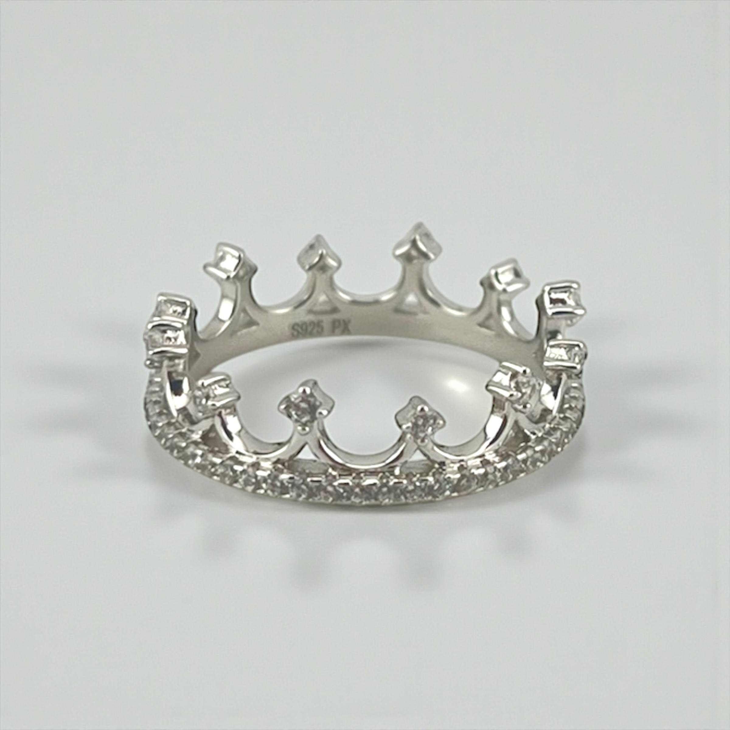 Silver 925 Crown Royal Grace Ring