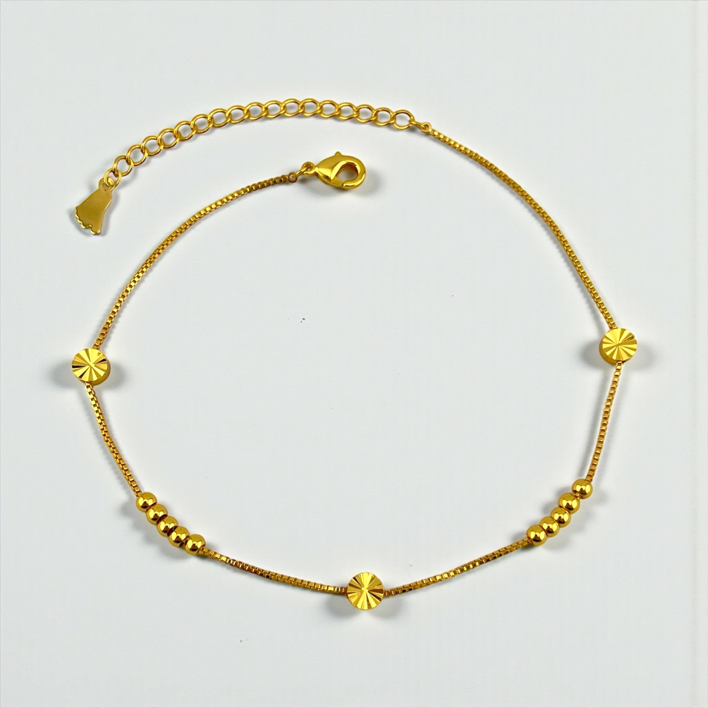 Golden Beaded Anklet