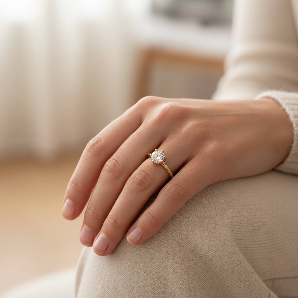 Solitaire GlowStone Classic Ring