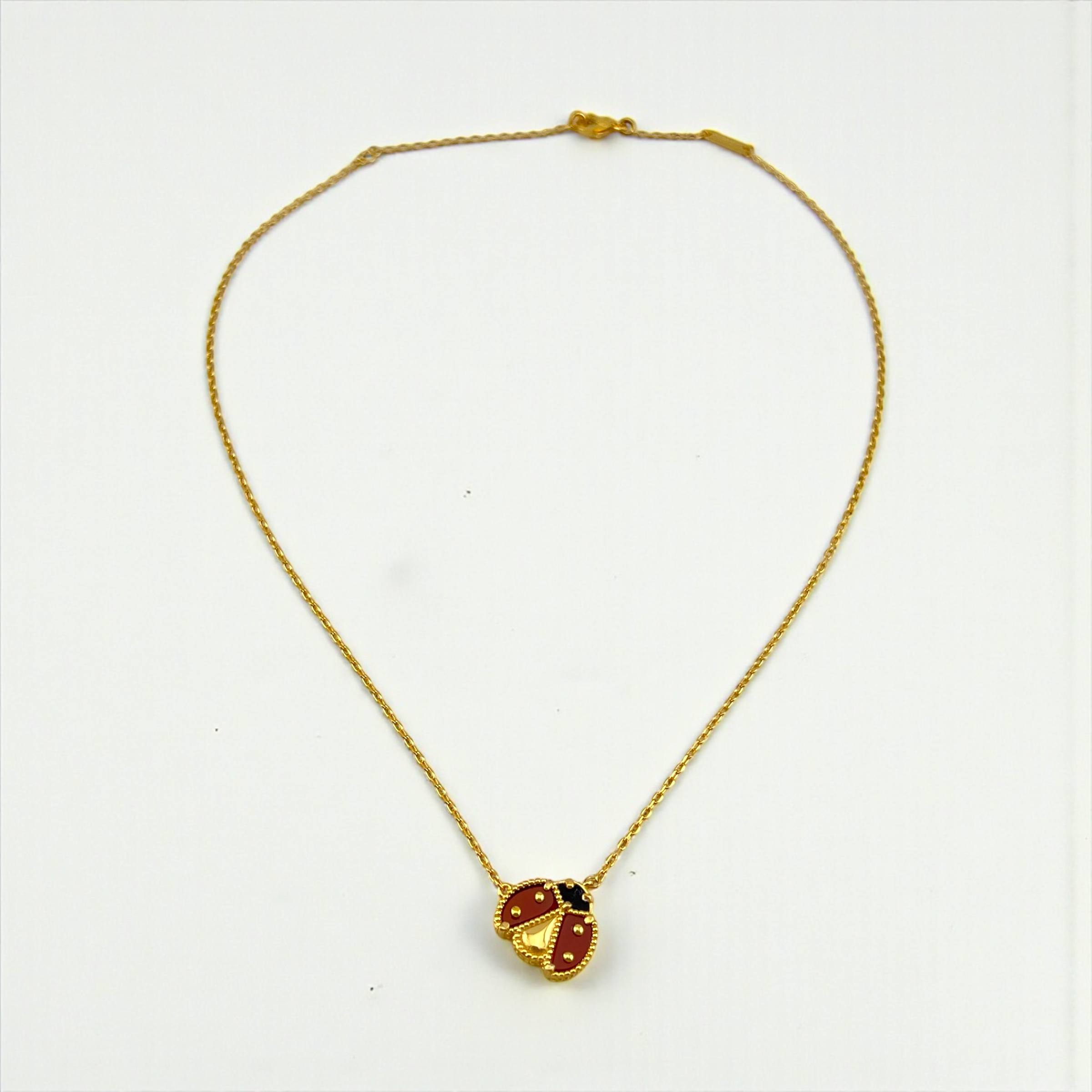 Lucky Lady Pendant Necklace – Gold & Enamel Edition