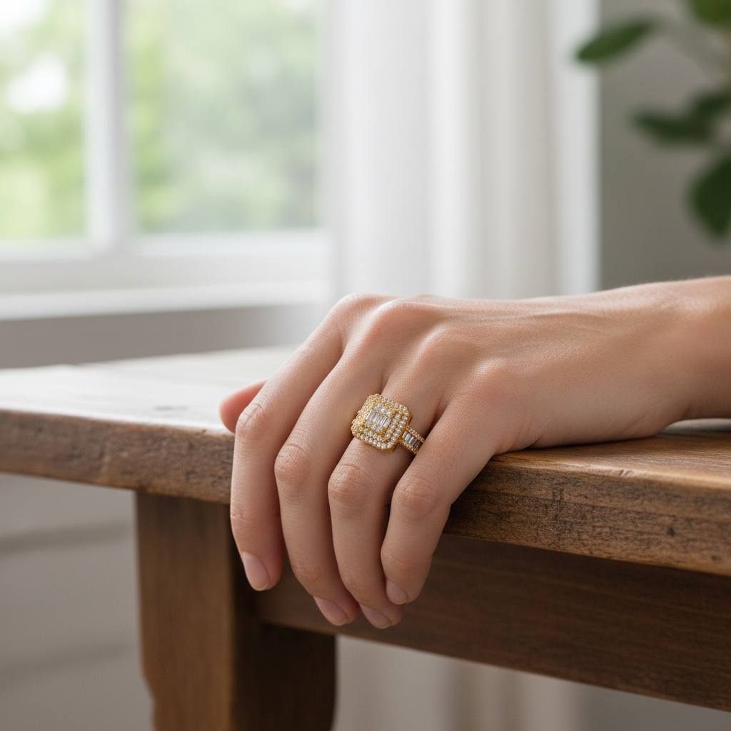 Diamond Prism Ring – Gold