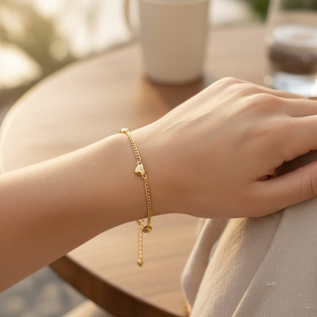 Triple Heart Chain Bracelet