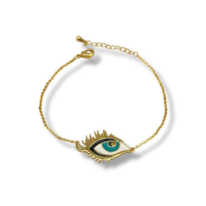 Haifa's eye Bracelet – Gold-Plated Evil Eye Charm