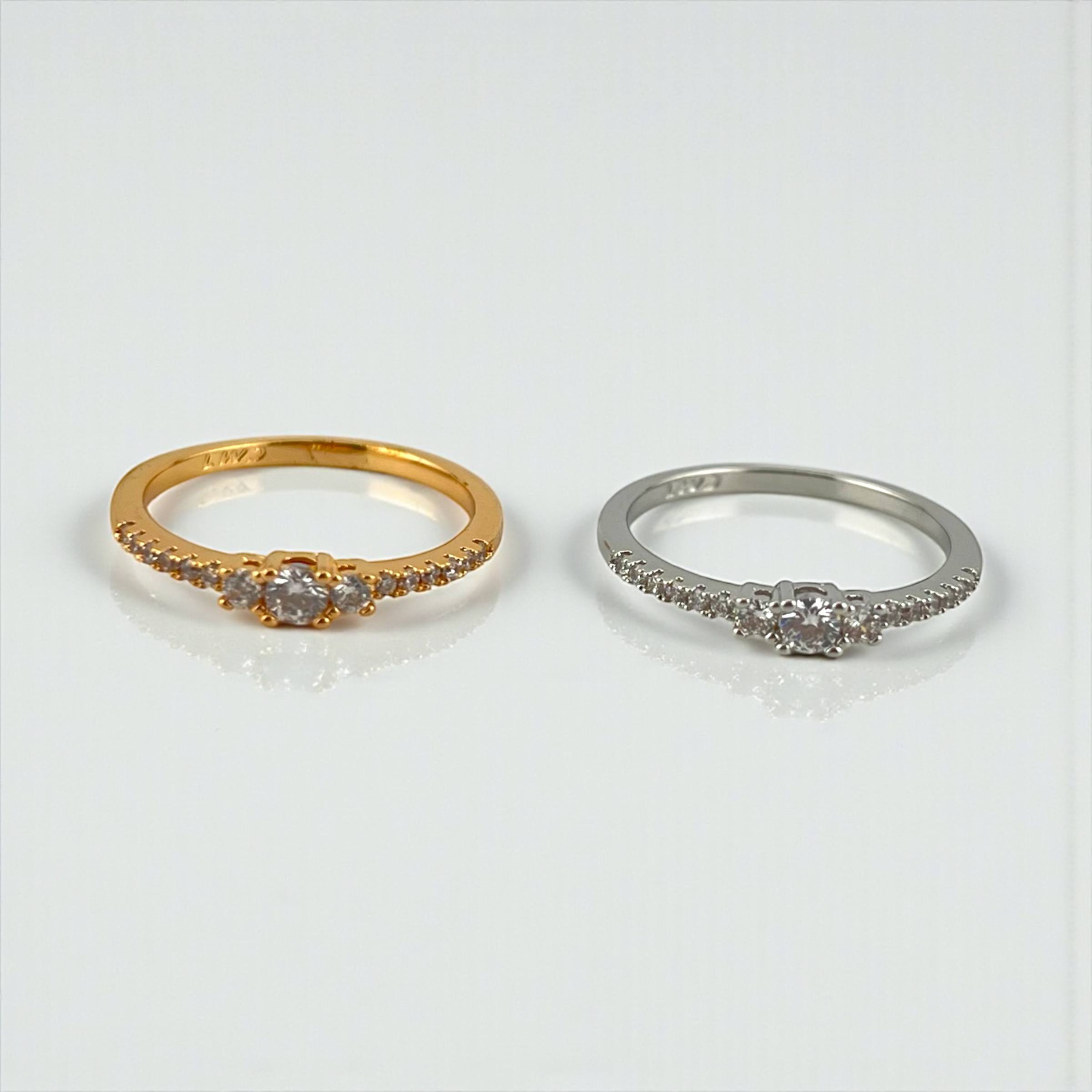 Celeste Sparkle Ring – Gold & Silver Duo