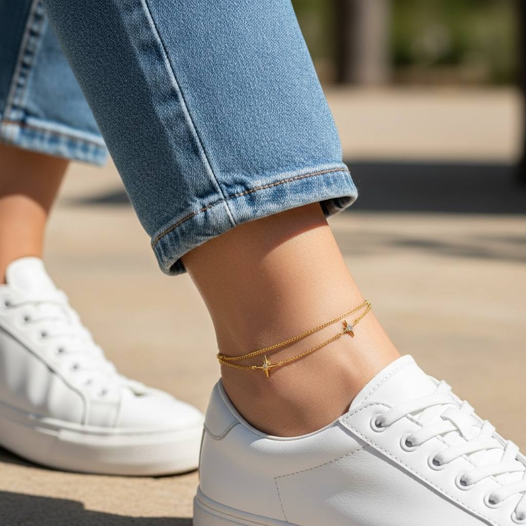 Golden Star Anklet