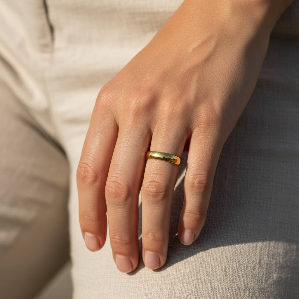 wedding ring Classic Dome Band Ring – Gold & Silver