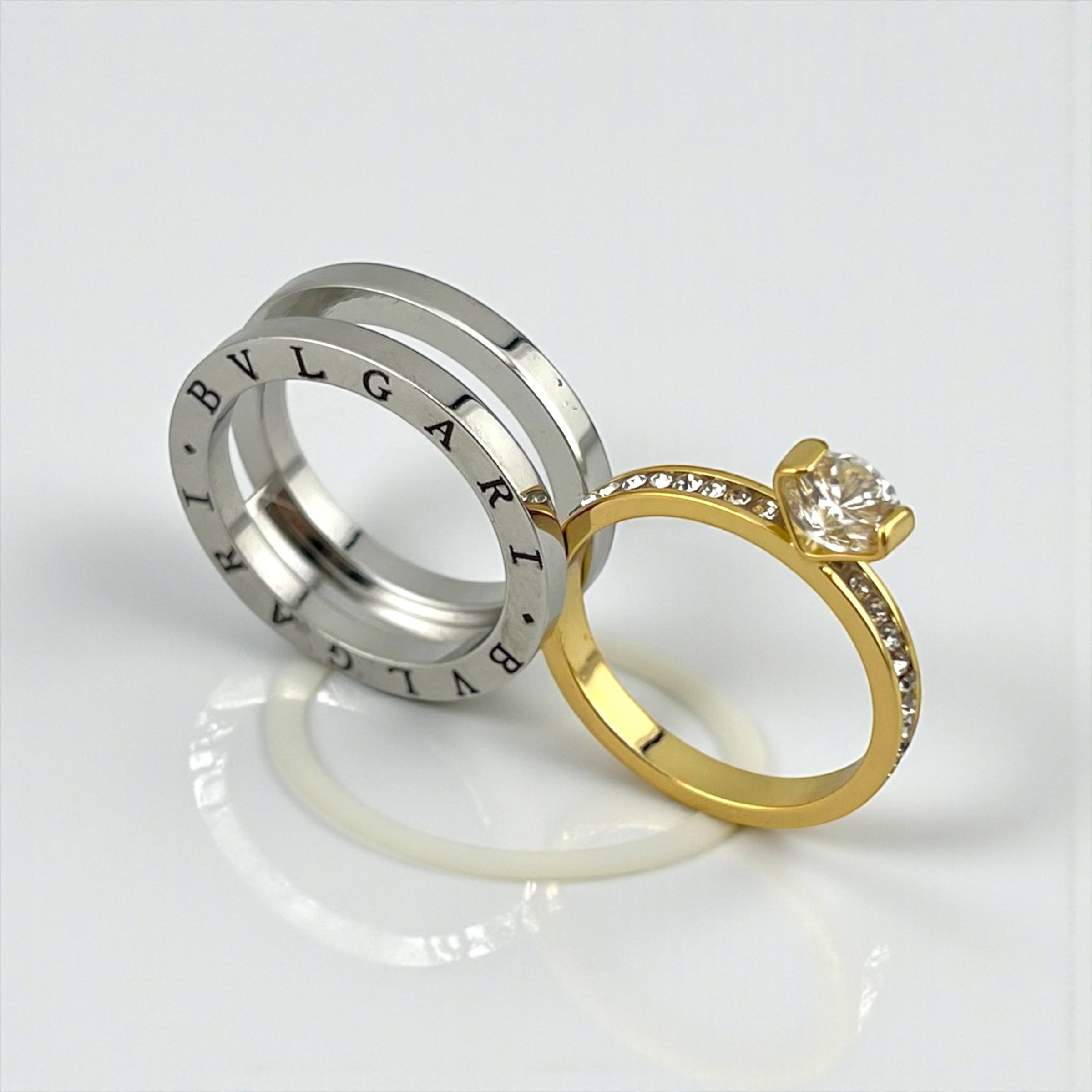 Bvulgari Luxe Duo Ring – Gold & Silver