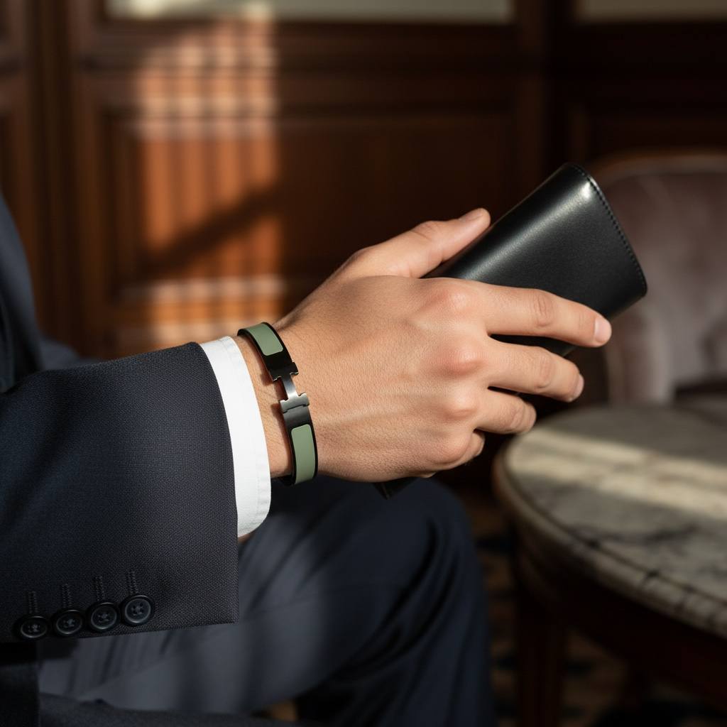 Hermes Classic Men's BANGLE – Tangerine Gold