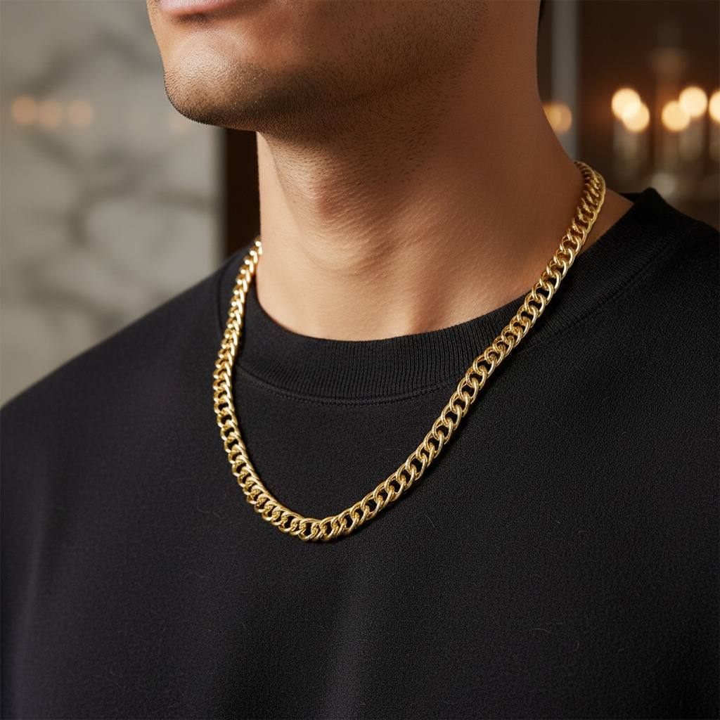Bold Cuban Link Gold Necklace