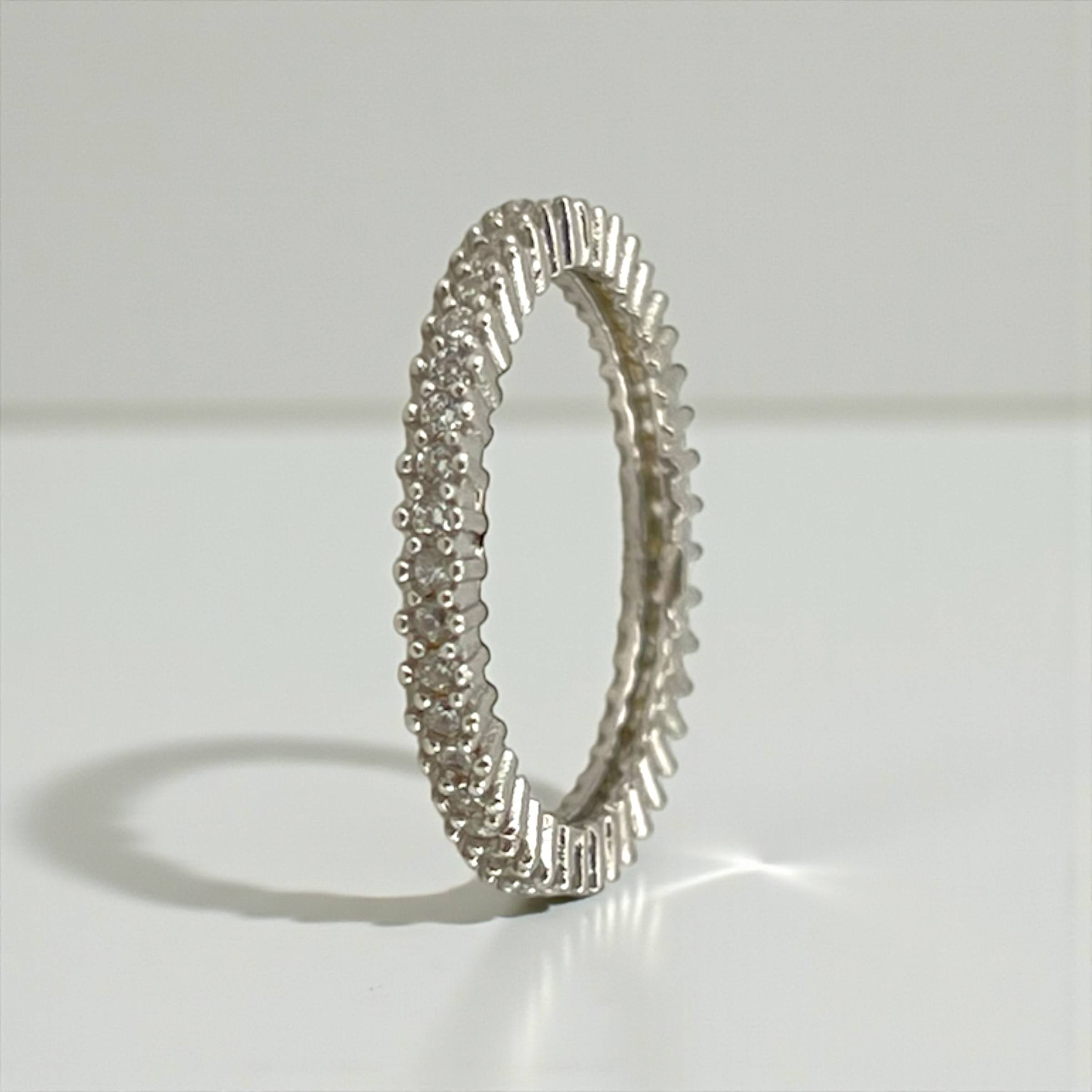 Silver 925 thin Harmony Ring – Black & Silver Duo