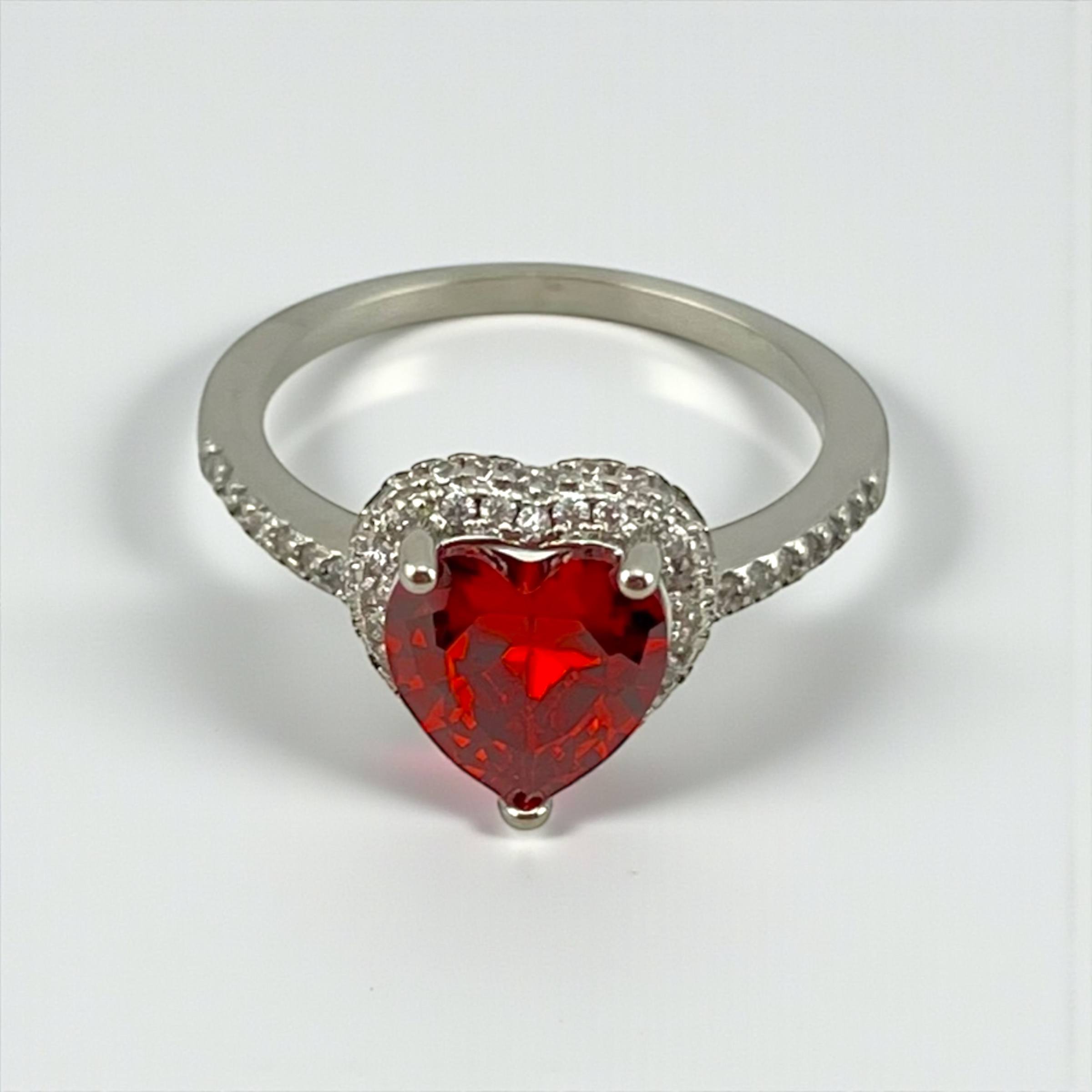 Pandora Crystal Heart Solitaire promise Ring