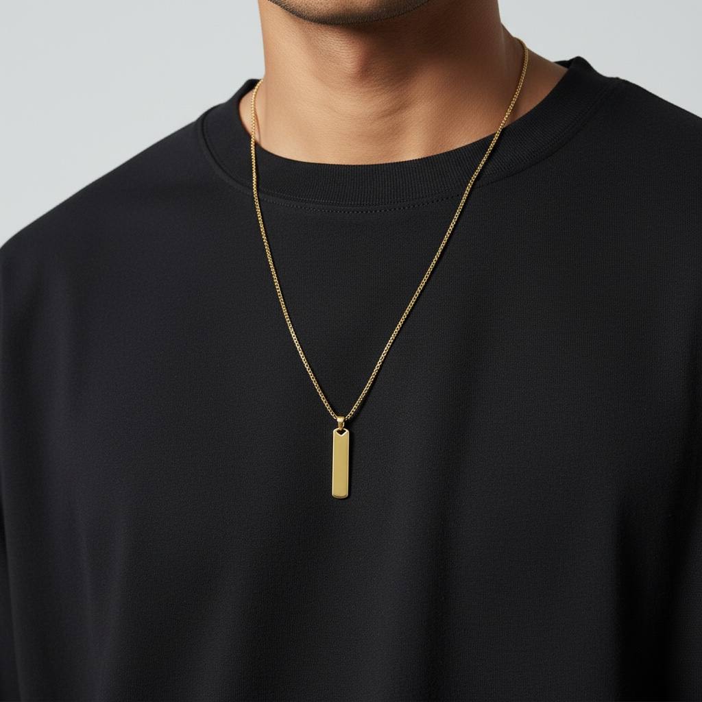 Minimal Bar Pendant Necklace (60cm)✨🔗