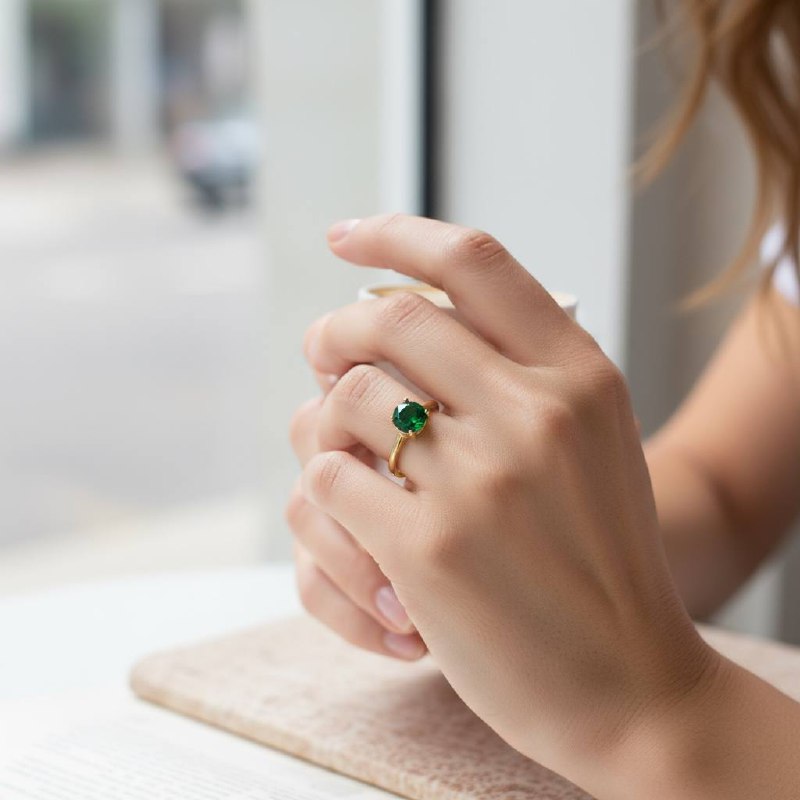 Aura solitaire Ring – Gold