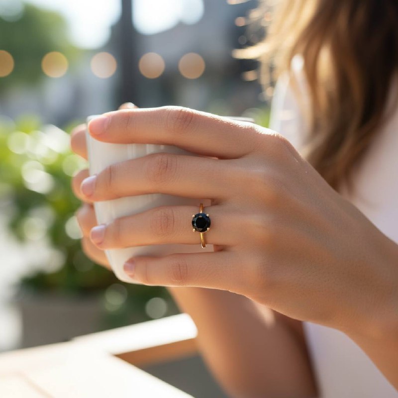 Aura solitaire Ring – Gold