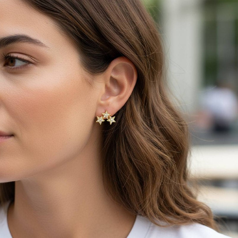 Triple Star Cartilage piercing