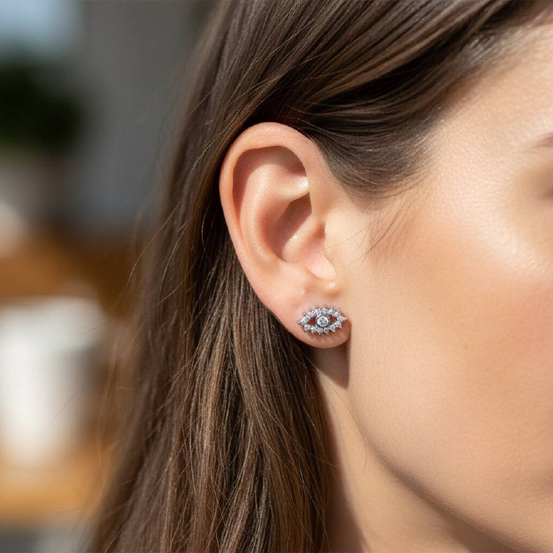 Sparkling Evil Eye Cartilage piercing👁✨