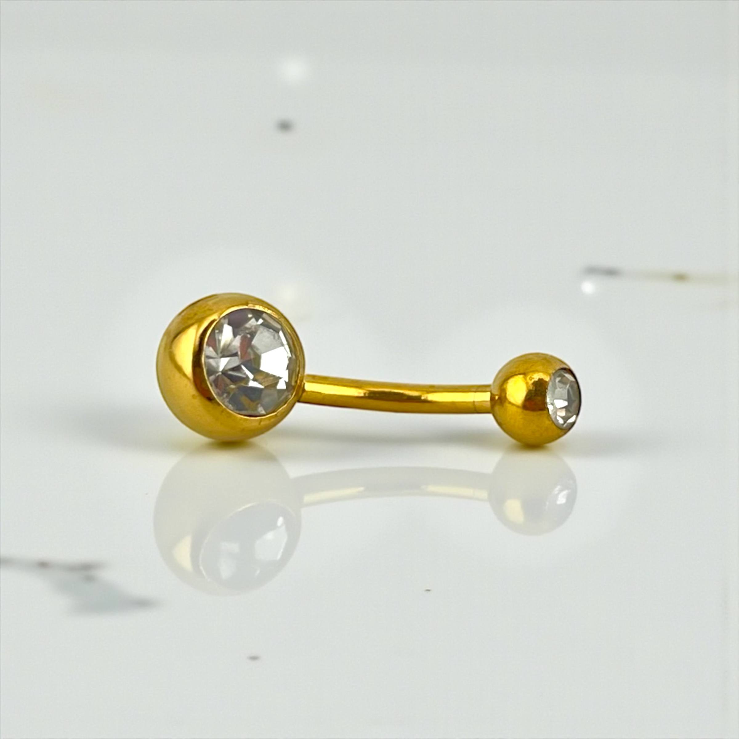 GemGlow Belly Piercing ā Gold Duo Elegance