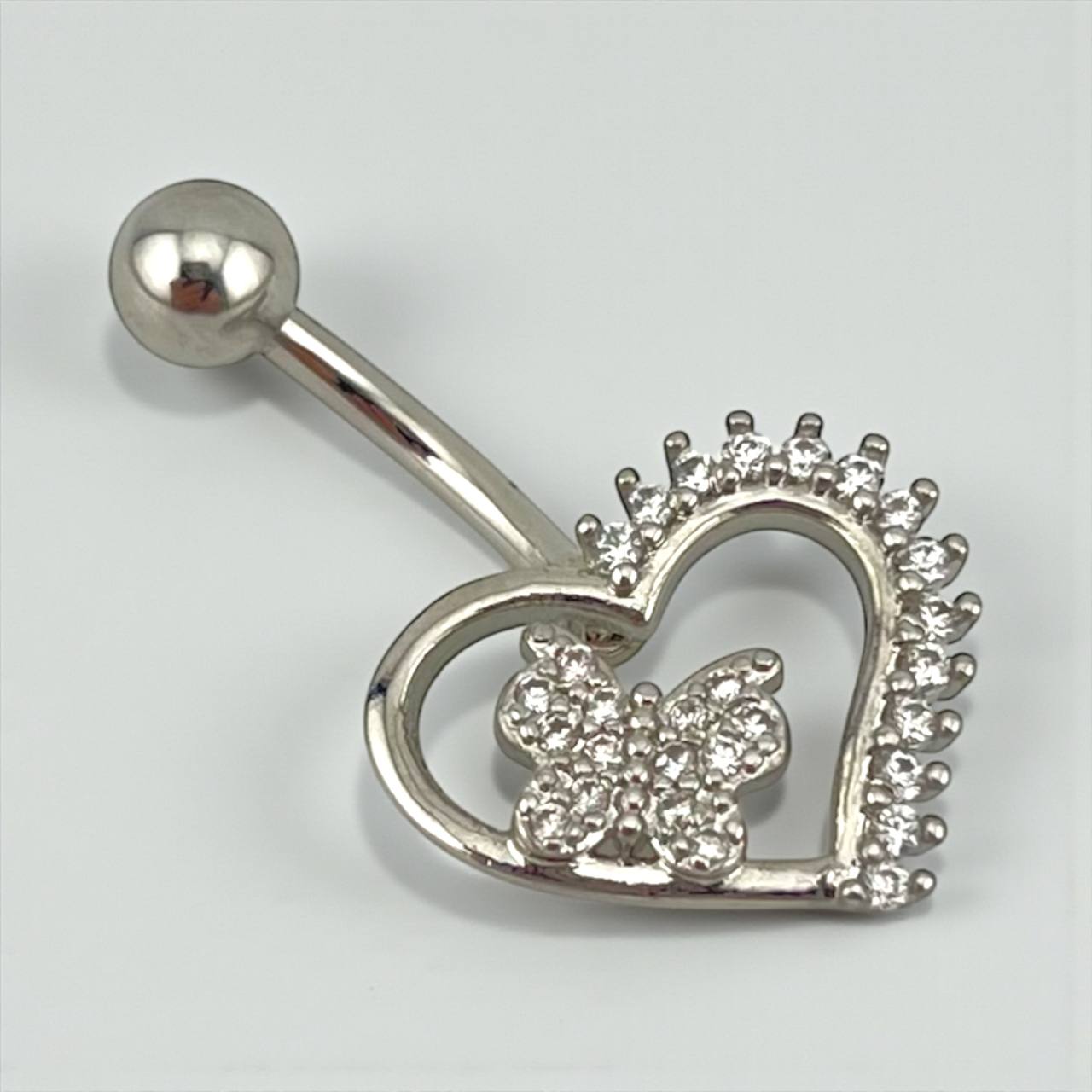 Butterfly Heart Belly Piercing