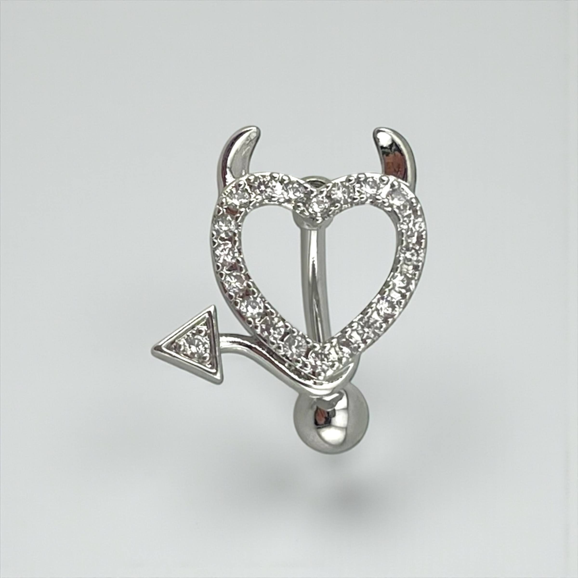 Devil Heart Belly Piercing