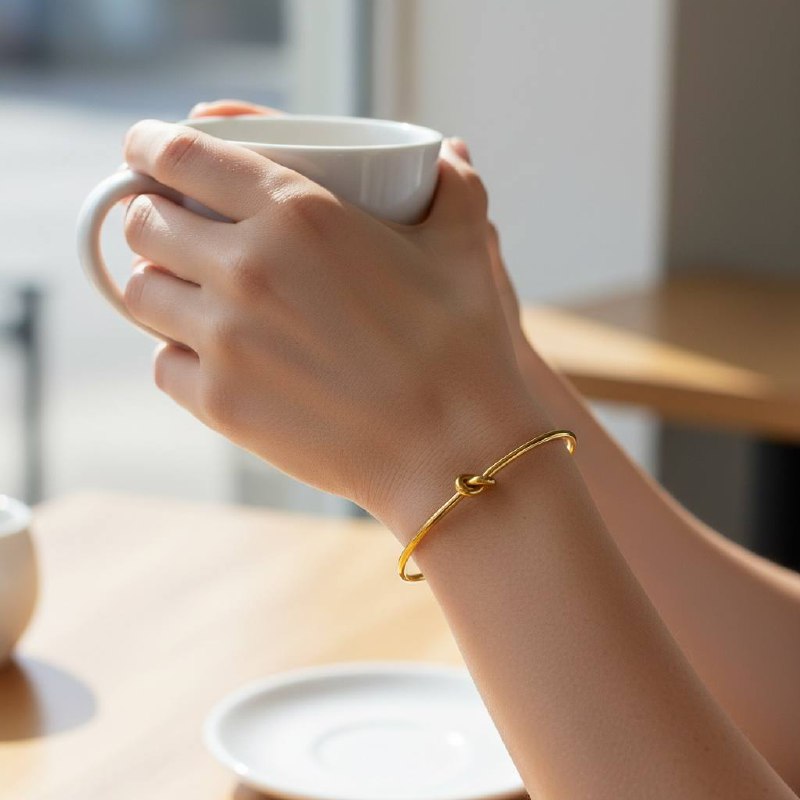 ✨stainless Knot Open Bangle | Minimalist Love Bracelet