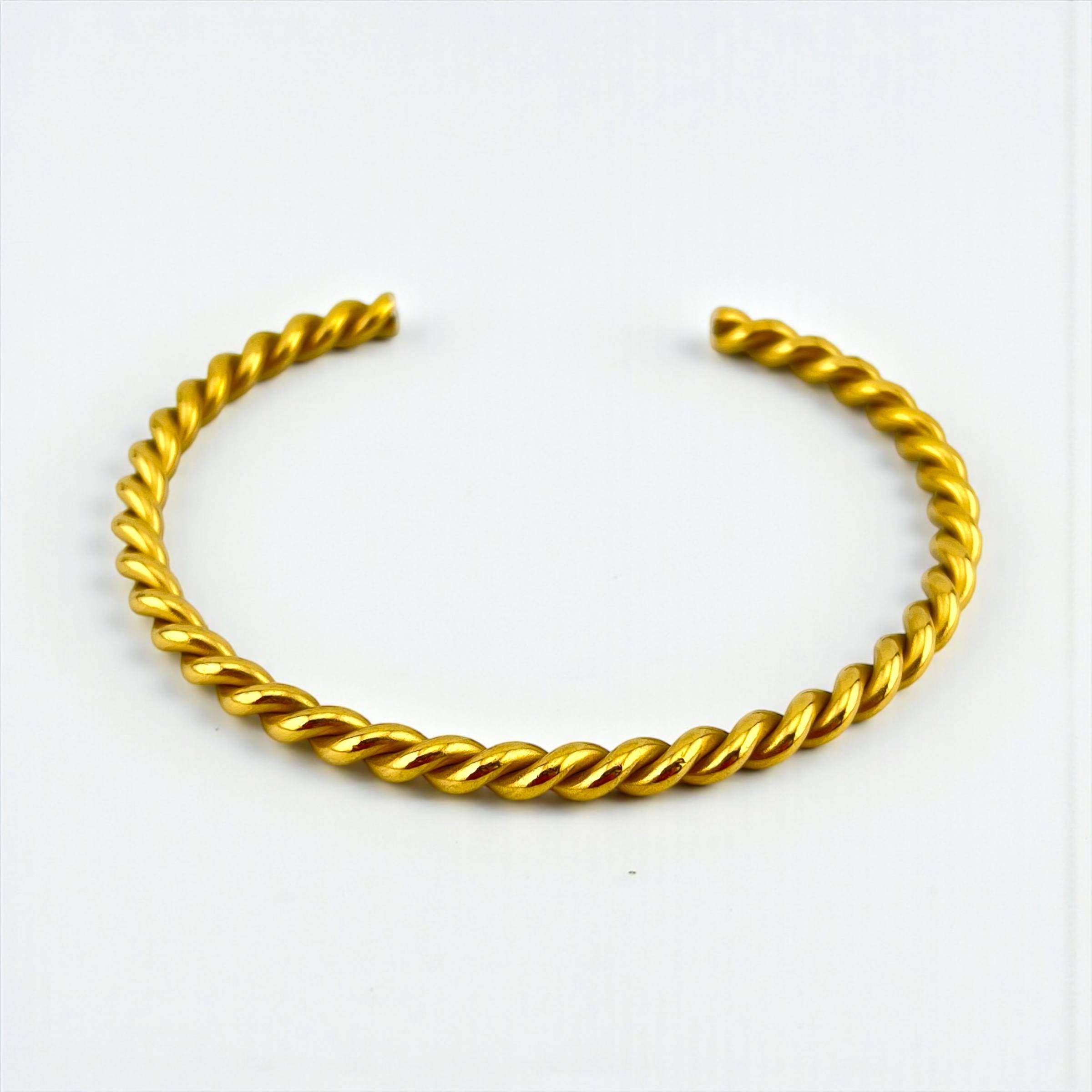 Golden Rope Open Bangle