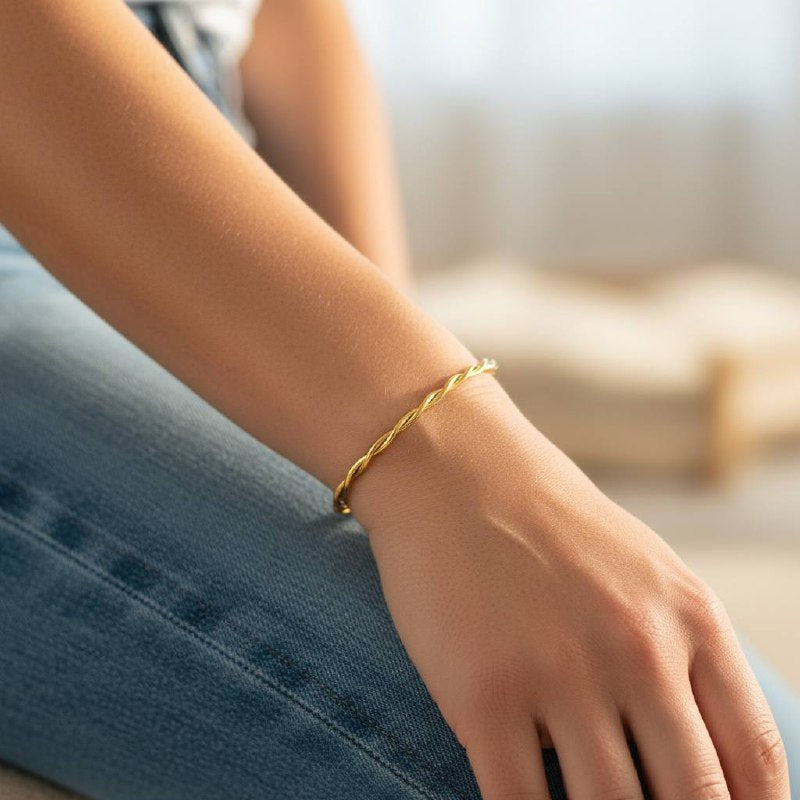 Golden Twist Bangle