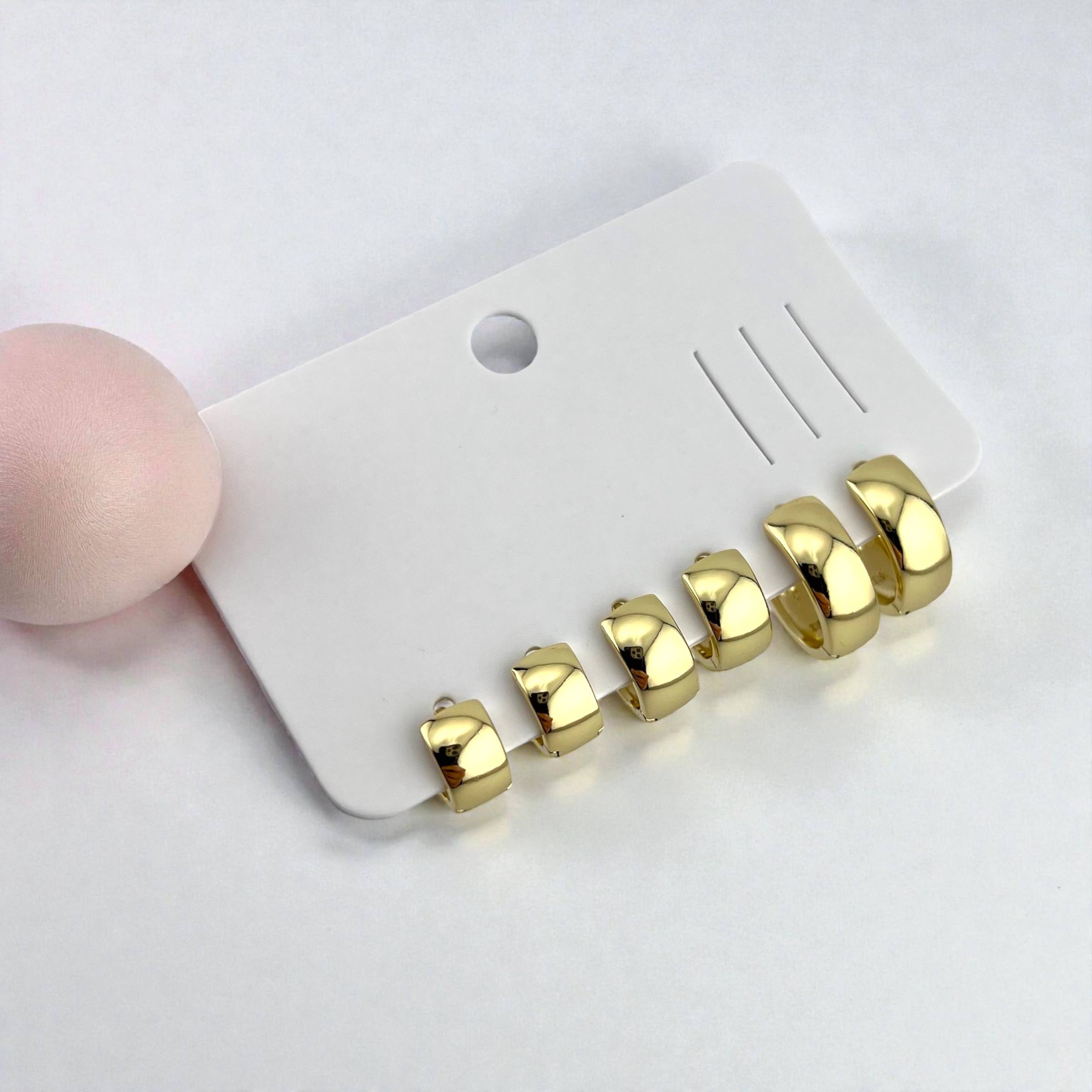 Classic Gold Huggie Earrings Set – Everyday Essentials ✨