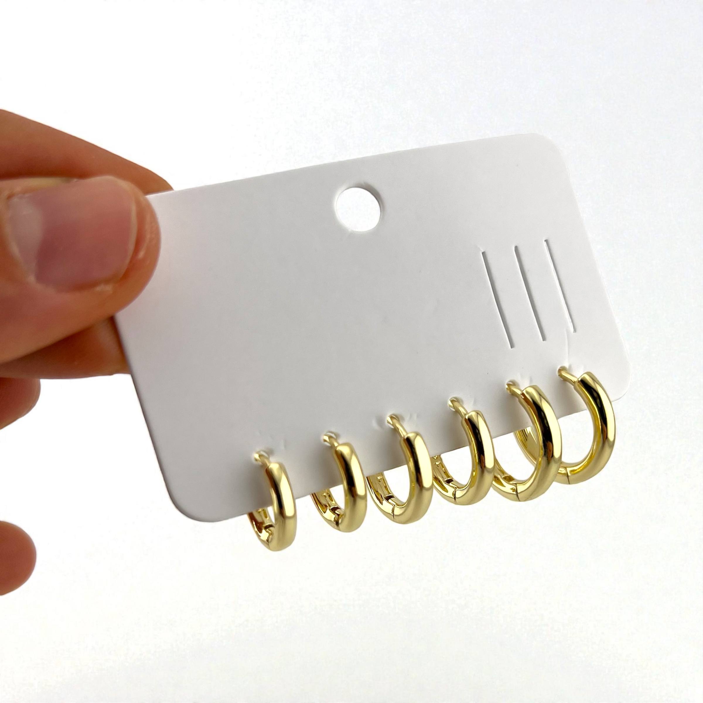 Big Classic Gold Huggie Earrings Set – Everyday Essentials ✨