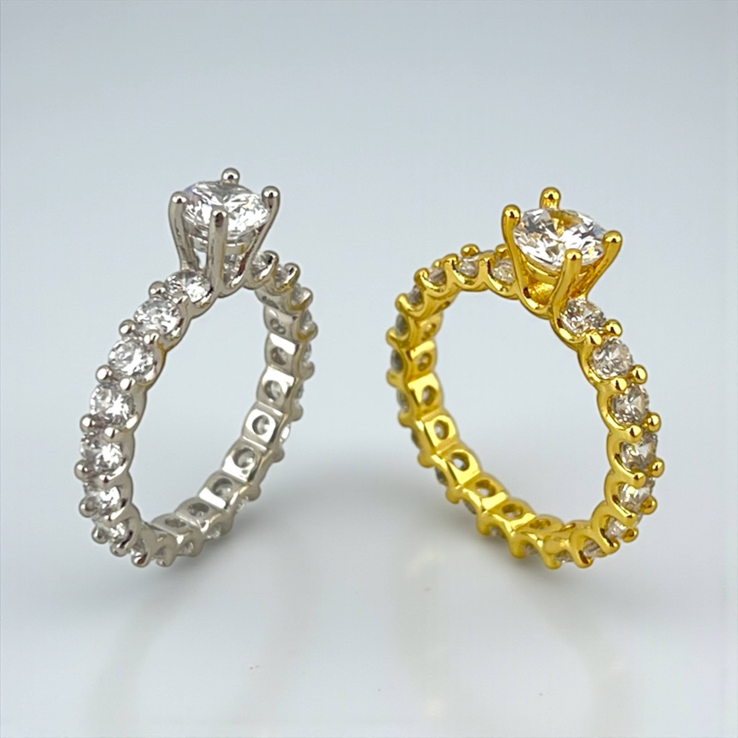 solitaire eternity tennis ring – Crystal Radiance 💍