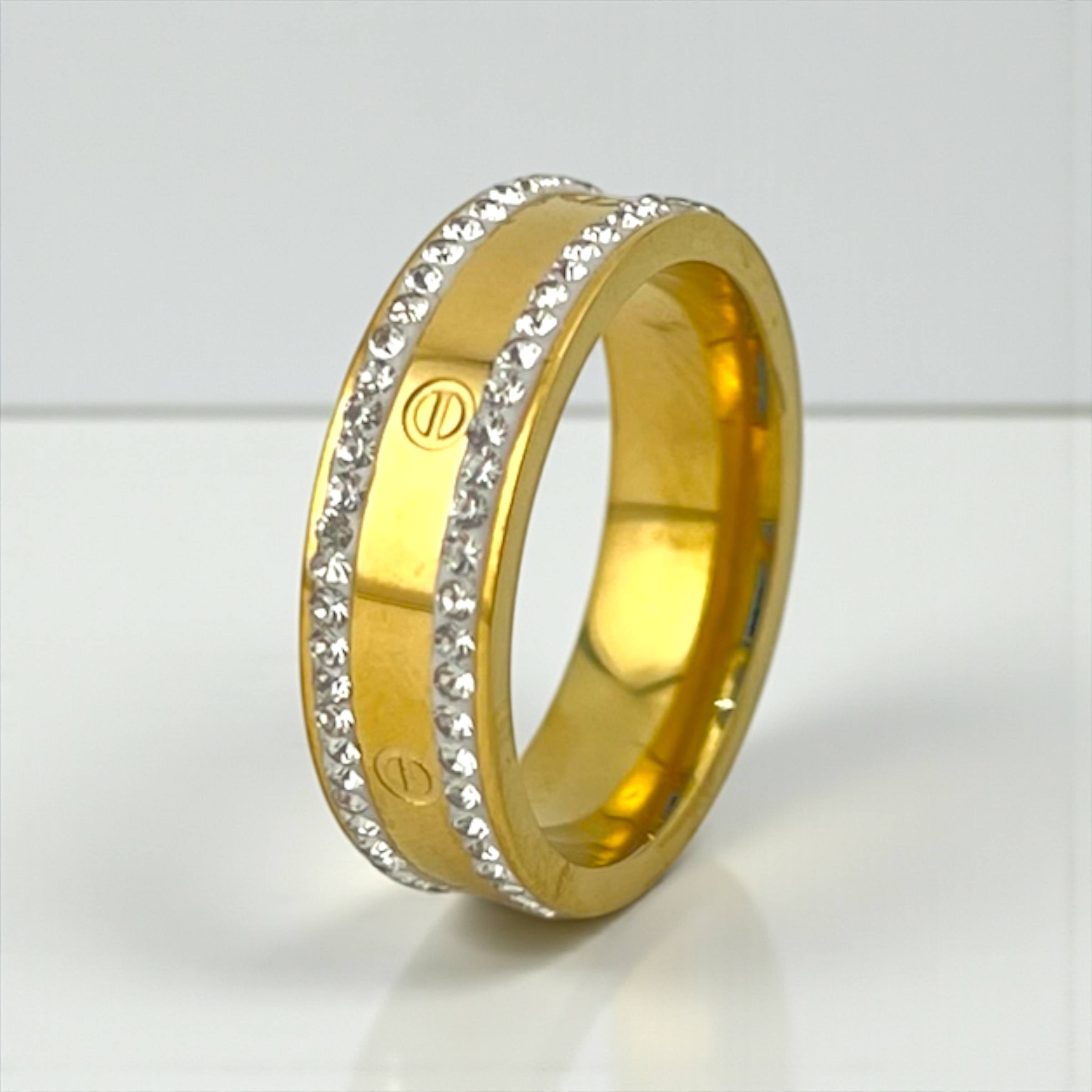 cartier Twin Row Crystal Ring