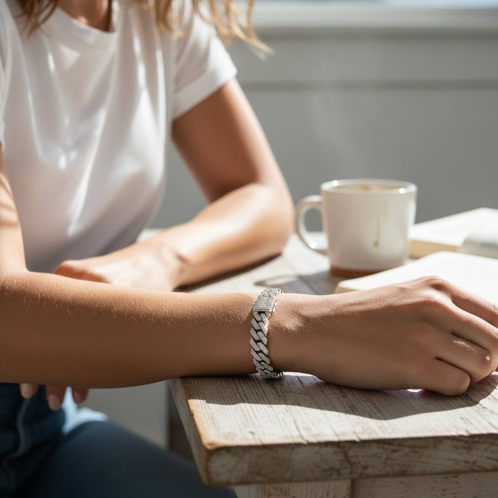 Iced Cuban chain bracelet