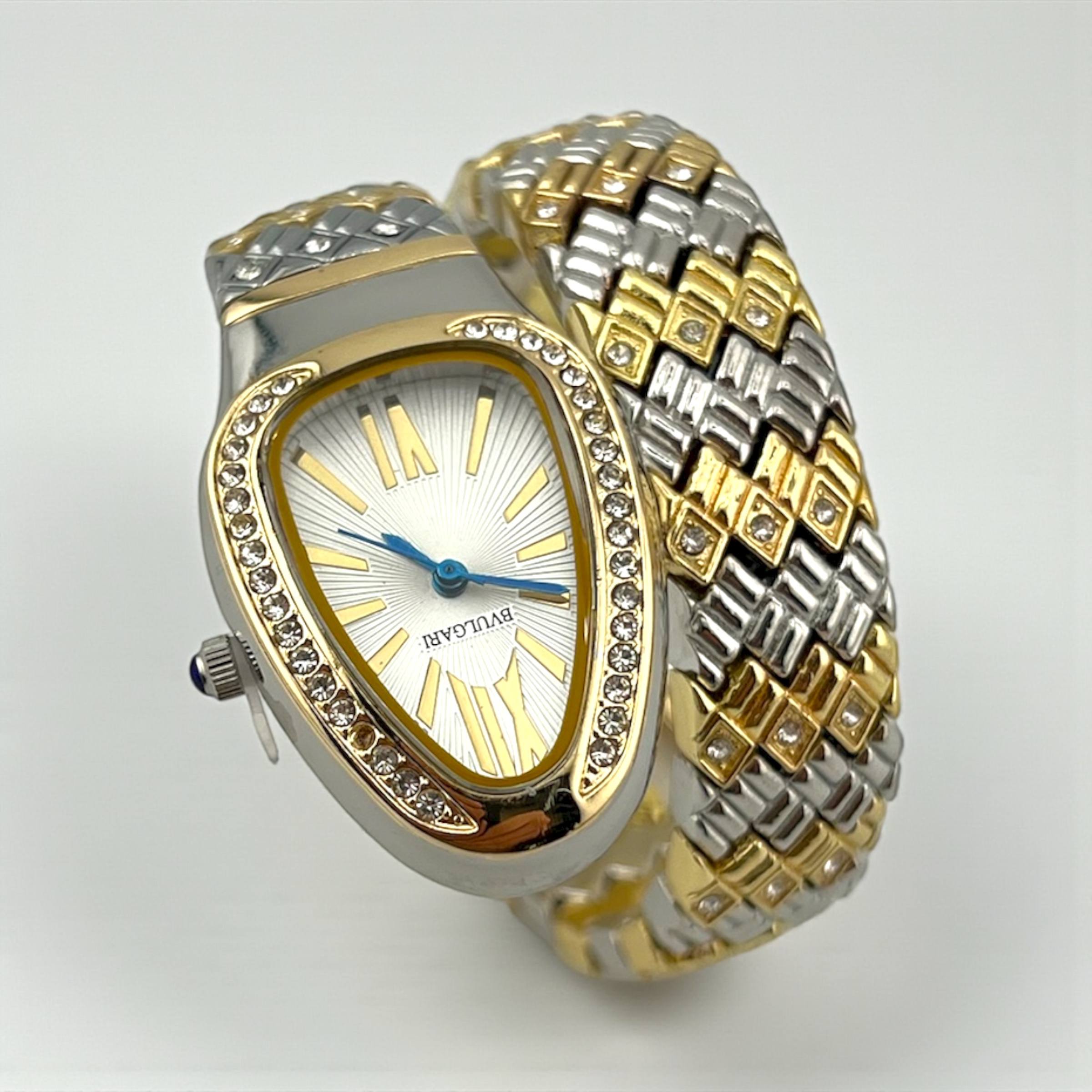 Bvulgari Serpentine two tone Luxe Wrap Watch