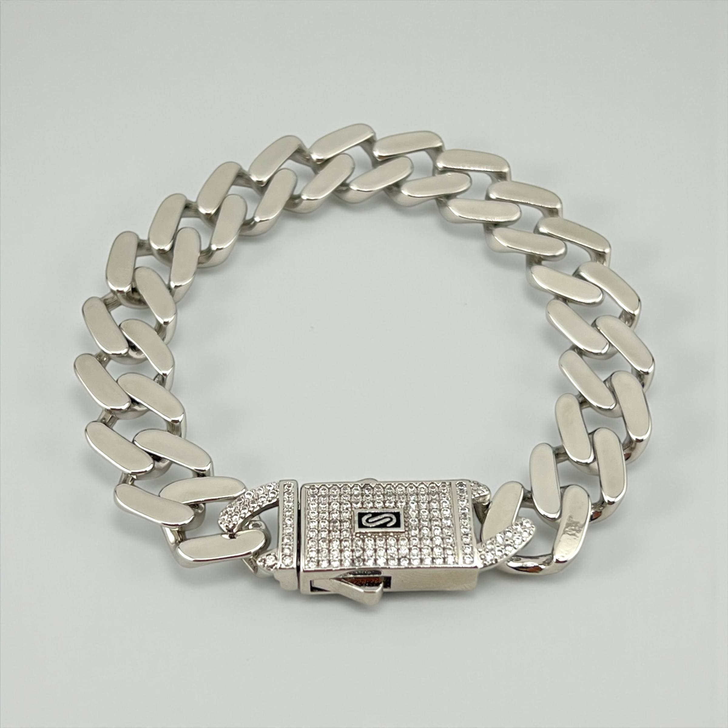 Monaco silver color Bracelet” – Bold. Refined. Unforgettable. ✨